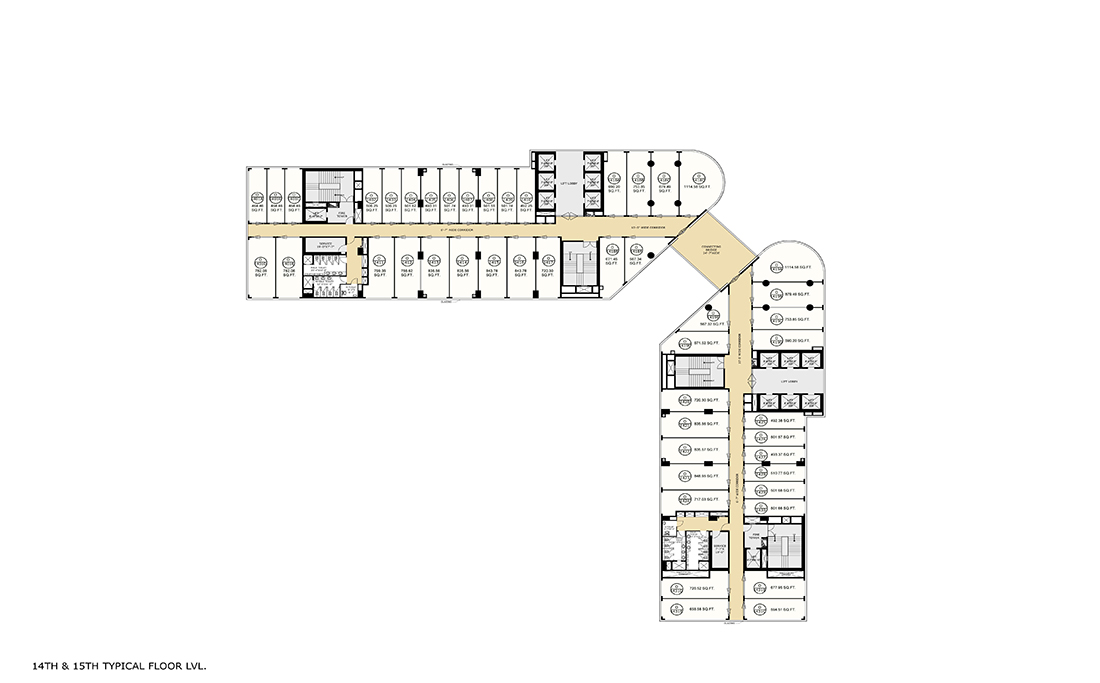 14th-15th Floor Plan
